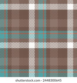Seamless pattern of Scottish tartan plaid. Repeatable background with check fabric texture. Flat vector backdrop of striped textile print.