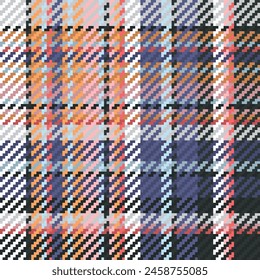 Nahtloses Muster aus schottischem Tartan plaid. Wiederholbarer Hintergrund mit Schecktextur. Vektorgrafik Hintergrund gestreifter Textildruck.