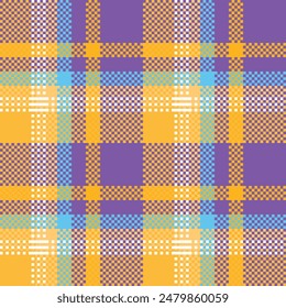 Seamless pattern of scottish tartan plaid. Repeatable background with check fabric texture. Flat vector backdrop of striped textile print.