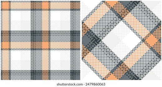Seamless pattern of scottish tartan plaid. Repeatable background with check fabric texture. Flat vector backdrop of striped textile print.