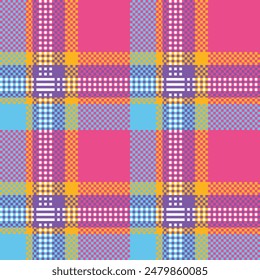 Seamless pattern of scottish tartan plaid. Repeatable background with check fabric texture. Flat vector backdrop of striped textile print.