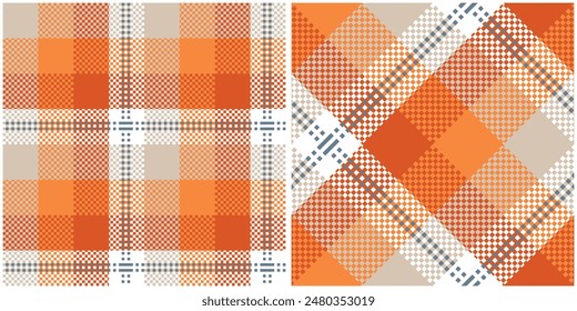 Seamless pattern of scottish tartan plaid. Repeatable background with check fabric texture. Flat vector backdrop of striped textile print.