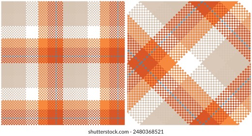 Seamless pattern of scottish tartan plaid. Repeatable background with check fabric texture. Flat vector backdrop of striped textile print.