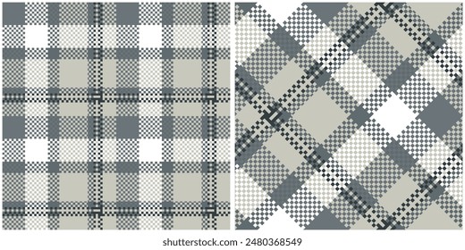 Seamless pattern of scottish tartan plaid. Repeatable background with check fabric texture. Flat vector backdrop of striped textile print.