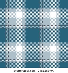 Seamless pattern of scottish tartan plaid. Repeatable background with check fabric texture. Flat vector backdrop of striped textile print.