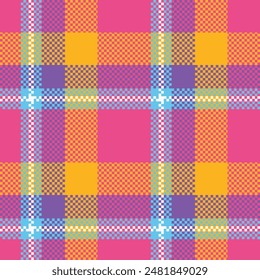Seamless pattern of scottish tartan plaid. Repeatable background with check fabric texture. Flat vector backdrop of striped textile print.