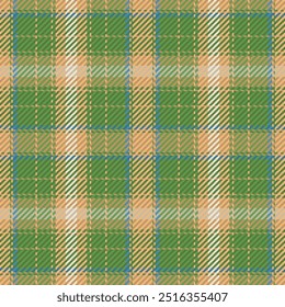 Padrão contínuo de tartan escocês xadrez. Fundo repetível com textura de tecido de verificação. Impressão têxtil listrada de fundo de vetor.