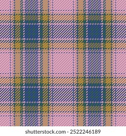 Padrão contínuo de tartan escocês xadrez. Fundo repetível com textura de tecido de verificação. Impressão têxtil listrada de fundo de vetor.
