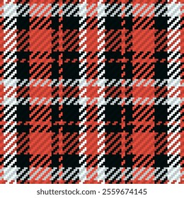 Seamless pattern of scottish tartan plaid. Repeatable background with check fabric texture. Vector backdrop striped textile print.