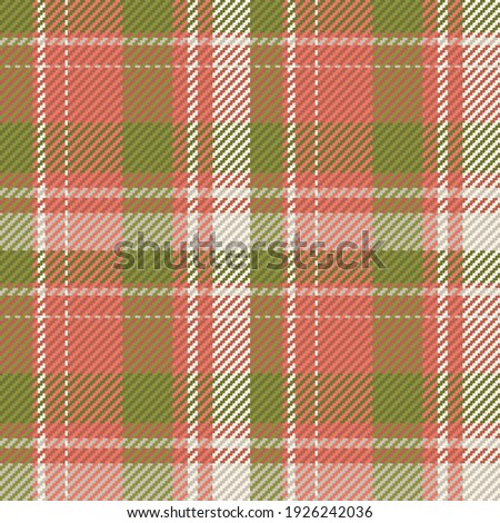 Seamless pattern of scottish tartan plaid. Repeatable background with check fabric texture. Flat vector backdrop of striped textile print.