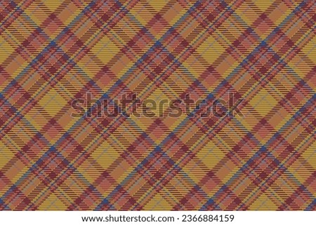 Seamless pattern of scottish tartan plaid. Repeatable background with check fabric texture. Flat vector backdrop of striped textile print.