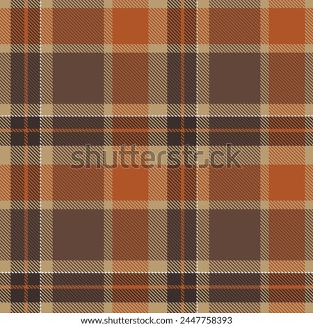 Seamless pattern of Scottish tartan plaid. Repeatable background with check fabric texture. Flat vector backdrop of striped textile print.