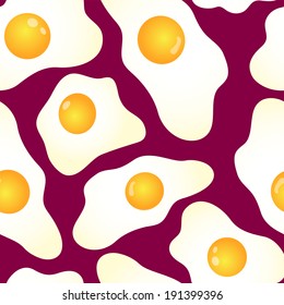 Seamless pattern  with scrambled eggs