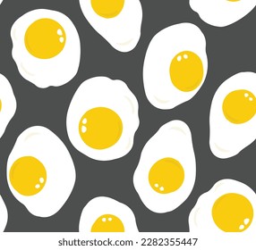 Seamless pattern of scrambled eggs, vector illustration for fashion, fabric, cover, wallpaper designs