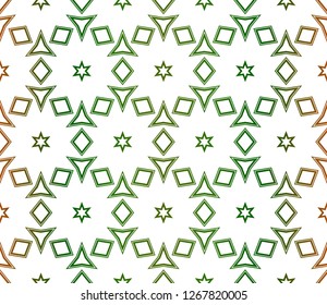 Seamless pattern For Scrapbook. Stylish Fashion Design Background. Vector illustration. Green, brown color.