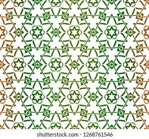 Seamless pattern For Scrapbook. Stylish Fashion Design Background. Vector illustration. Green, brown color.