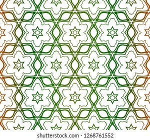Seamless pattern For Scrapbook. Stylish Fashion Design Background. Vector illustration. Green, brown color.