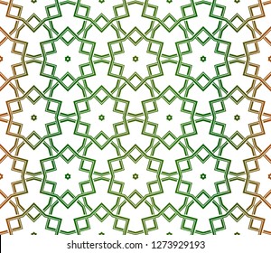 Seamless pattern For Scrapbook. Stylish Fashion Design Background. Vector illustration. Green, brown color.
