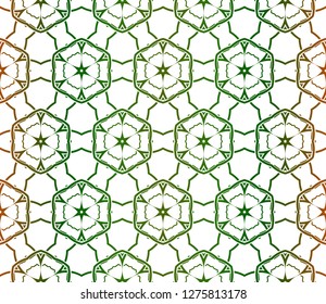 Seamless pattern For Scrapbook. Stylish Fashion Design Background. Vector illustration. Green, brown color.