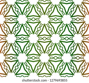 Seamless pattern For Scrapbook. Stylish Fashion Design Background. Vector illustration. Green, brown color.