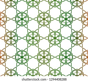 Seamless pattern For Scrapbook. Stylish Fashion Design Background. Vector illustration. Green, brown color.