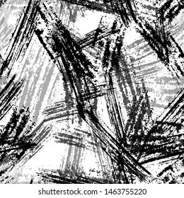 Seamless Pattern with Scratched Lines and Stripes. Cracked Strokes Texture. Grunge brushstrokes Pattern. Sporty Clothes Background.