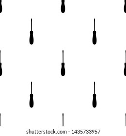 Seamless pattern with screwdriver icon. Repair symbols. Vector illustration for design, web, wrapping paper, fabric, wallpaper.