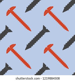 Seamless pattern with screws and bolts for your design