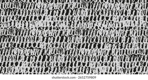 Padrão contínuo com linhas abstratas de rabisco, curvas, traçados. Giz, textura de giz de cera a carvão. Fundo de escotilha infinita. 