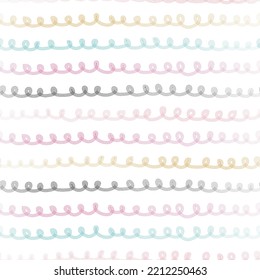 Seamless Pattern With Scribble Stripes Textures. Vector illustration. Design for background, fabric, textile, wrapping