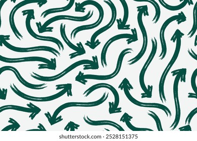 seamless pattern of scribbled arrows suitable for backgrounds, motifs, wrapping, fabric, etc