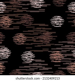 Seamless pattern with scribbles. Bright circles on an isolated background . Abstract illustration with elements of hand-drawn . Colorful geometric shapes isolated on a black background .