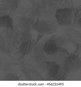 Seamless pattern with scribbles frames. Vector abstract Hand drawn background for design and decoration textile, covers, package, wrapping paper.