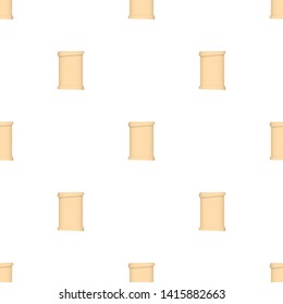 Seamless pattern with scroll of papyrus on white background. Vector illustration for design, web, wrapping paper, fabric, wallpaper.