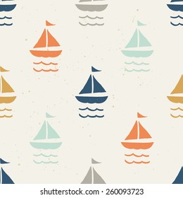 Seamless pattern with sea karabl fabric or packaging.