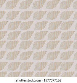 seamless pattern of sea shell. Perfect for invitations, greeting cards, posters, prints, textiles.  vector illustration