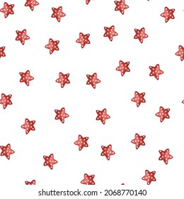 Estrella de mar sin foco aislada en un fondo blanco. Plantillas marinas de pez estrella para tela. Diseñar ilustración vectorial. Para impresiones textiles estacionales, carteles, fondos y papeles pintados.