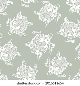 Patrón sin foco con tortugas marinas.