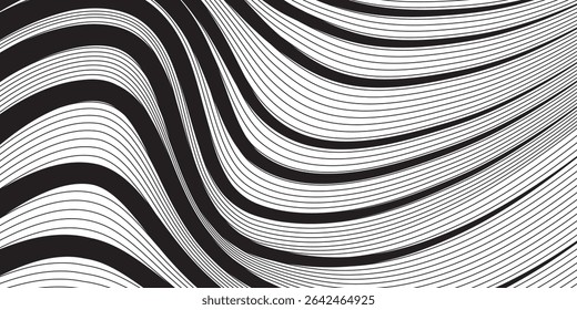 Seamless Pattern with Sea Waves. Adult Coloring book page. Hand-drawn swirls, ringlets , Van Gogh Sky. Doodle, vector, zentangle design element