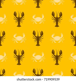 Seamless pattern with seafood for your design