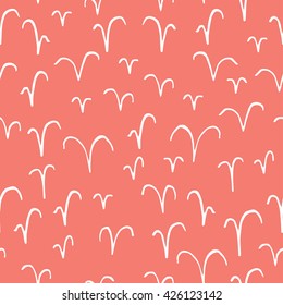 Seamless pattern with seagulls or flock of birds