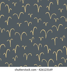 Seamless pattern with seagulls or flock of birds