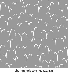 Seamless pattern with seagulls or flock of birds