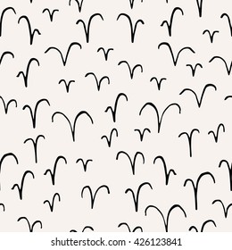 Seamless pattern with seagulls or flock of birds
