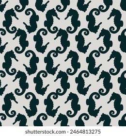 Seamless pattern of seahorses in vector for background ,wallpaper, wrapping, fabric, cover etc.