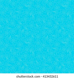 Seamless pattern with seashells