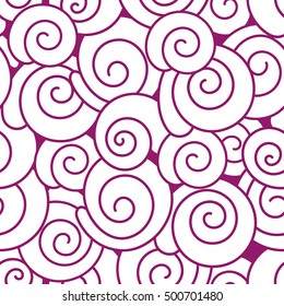 Seamless pattern with seashells. Abstract vector illustration with shells.