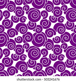 Seamless pattern with seashells. Abstract vector illustration with shells.