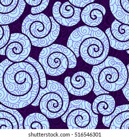 Seamless pattern with seashells. Abstract vector illustration with shells.