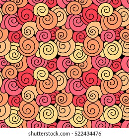Seamless pattern with seashells. Abstract vector illustration with shells.
